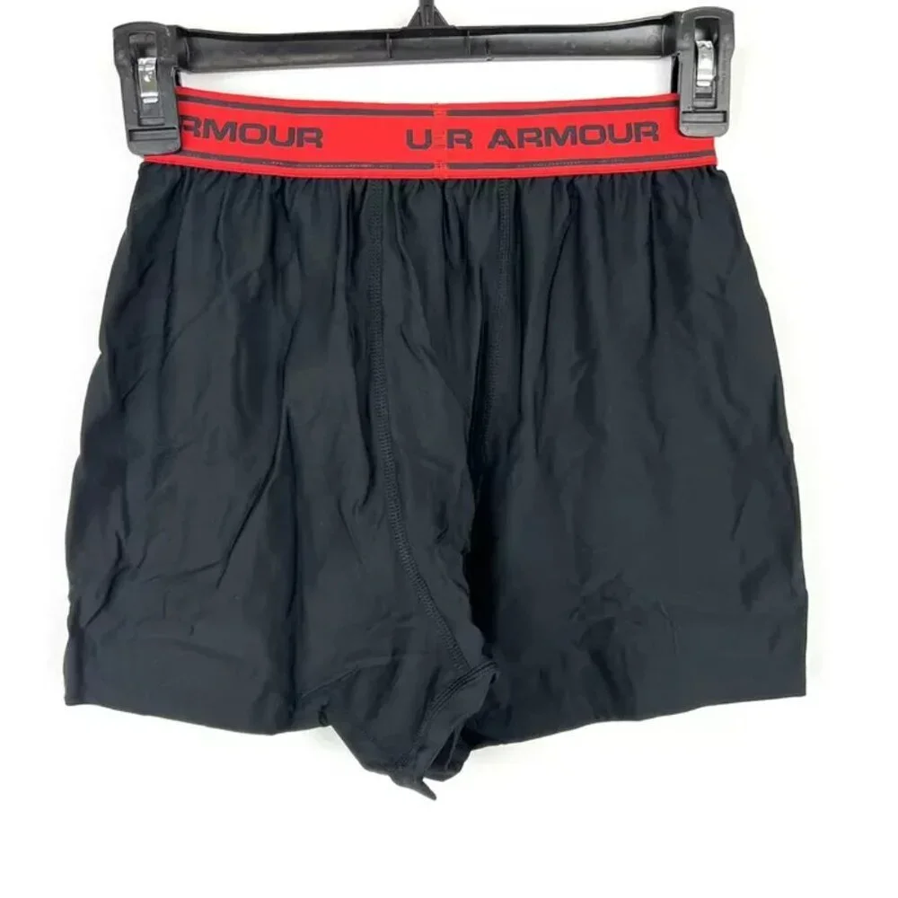 Under Armour Boys Brief 2-Pack Black Red Medium